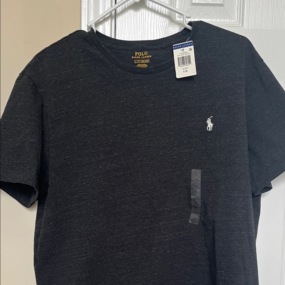 Polo by Ralph Lauren Black Heather Crewneck Tee with White Pony - Picture 3 of 3